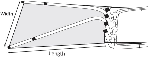 T-Top Extender/Sun Shade Easy Install Extend Shaded Area up to 5ft (Off White Width 4.5' x Length 4')