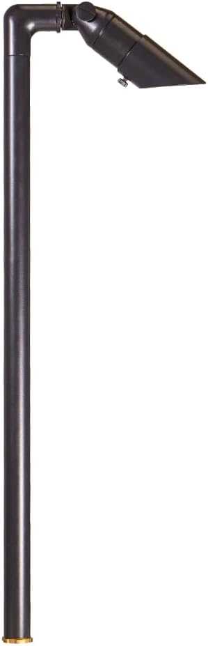 VOLT Innovator 12V Adjustable Cast Brass Path Light (Black) for Low Voltage Landscape Lighting on Outdoor Pathway Walkway Garden Driveway or Patio