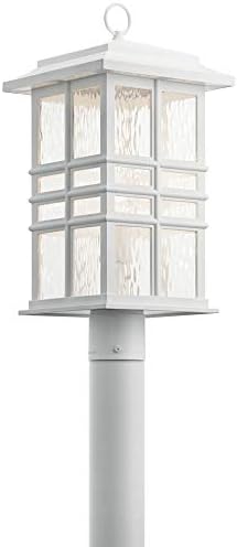 Kichler 49832WH Craftsman/Mission One Light Outdoor Post Mount from Beacon Square Collection in White Finish