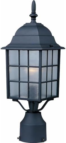 Maxim North Church-1 Light Outdoor Pole/Post Mount in Lodge Style-6 Inches Wide by 17 inches high