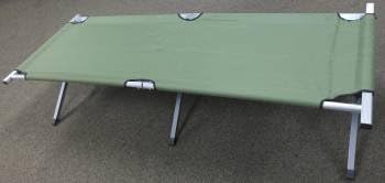Genuine Issue US Army Military G.I. Folding Cot Olive Drab with Aluminum Frame