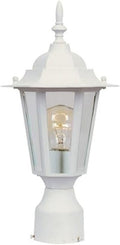 Maxim Lighting 3001CLWT Cast-1 Light Outdoor Pole/Post Mount in Early American Style-7 Inches Wide by 16 inches high Finish Color: White