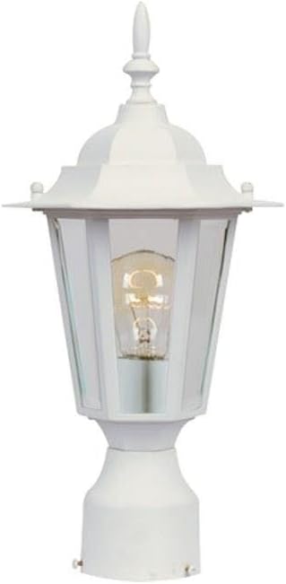 Maxim Lighting 3001CLWT Cast-1 Light Outdoor Pole/Post Mount in Early American Style-7 Inches Wide by 16 inches high Finish Color: White