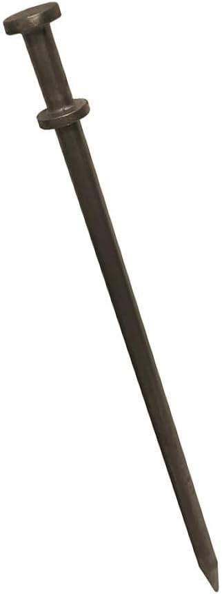 Double Head Tent Stakes - Heavy Duty Steel Tent Stakes Versatile Ground Spikes to Anchor Commercial Inflatables Party Tents and Outdoor Camping Shelters 3/4 x 12 Inch 25-Pack