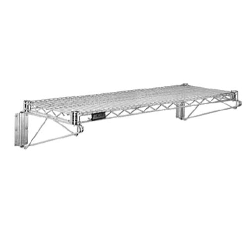 KPS Commercial Chrome Wire Shelf 14 x 48 - NSF 1 Shelf Modern Style Wall Mount Kitchen Storage