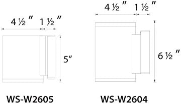 WAC Lighting WS-W2605-BK Tube LED Outdoor Wall Light Fixture Dark Sky Friendly Single Light 3000K Black