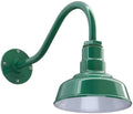 AGB101-10-AS8 Green - Standard Barn Light with Gooseneck Arm | Outdoor LED Lights Classic Floodlight Design for Barn Lights Outdoor Durable Metal Construction Energy-Efficient