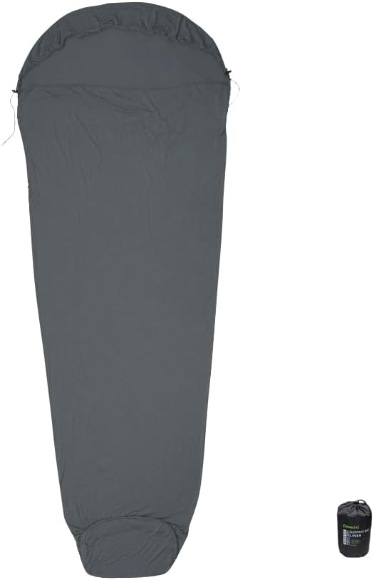 Travel Sheets for Hotel Rayon Derived from Bamboo Stretchy Sleep Sack for Adults Warm Weather/Summer Sleeping Bag Liner for Camping and Travel Rectangular with Pillow Pocket Mummy Cooling Sheets