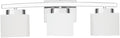 3-Light Bathroom Light Fixture Over Mirror Modern Chrome Vanity Fixture with Milky Glass Shade 23 inches Bath Light for Bath Vanity Lighting