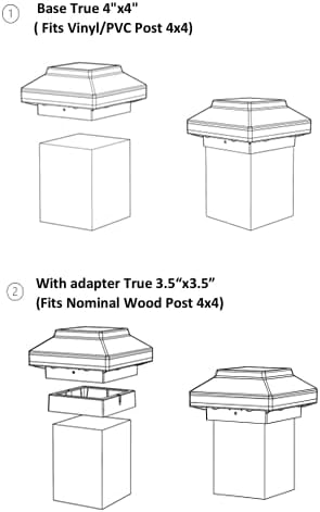 Color Changing Post Lights for Fence and Deck RGB &amp Warm White Solar Post Lights Waterproof Outdoor Posts Cap for 4x4 Wooden/PVC Posts (12 Pack)