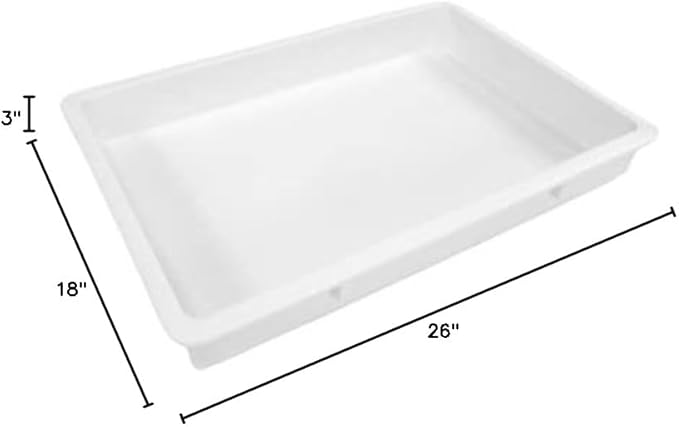 18x26x3 Plastic Stackable Pizza Dough Proofing Box Dough Container - NSF (29A-008)