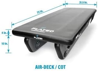 FLATED Air-Deck COT60 - Versatile 6 ft Inflatable Raised Sleeping Platform for Trucks Vans SUVs and RVs