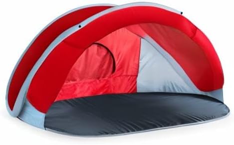 ONIVA - a Picnic Time Brand - Manta Portable Beach Tent - Pop Up Tent - Beach Sun Shelter Pop Up (Red)