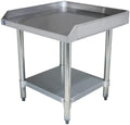 Stainless Steel Equipment Grill Stand with Adjustable Undershelf | Heavy Duty 18-Gauge Top | NSF Certified for Commercial Kitchen &amp Utility Use (24x24)