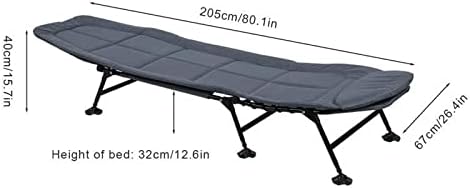 Folding Chair Outdoor Indoor Lounge Chair Reclining Camping Foldable Sleeping Bed Adjustable Lounge