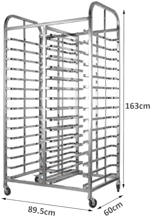 Quick Rack for Baking PansHeavy-Duty Stainless Steel Bakery Bread Pan Rack Cooling Cart for Commercial Baking Food Tray Trolley Pizza Dough Shelf Metal Art Drying Rack for Bakers