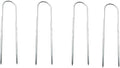 4Pcs Heavy Duty U Shape Steel Tent Stakes Durable Camping Ground Nails for Secure Garden Edging Tent Installation Easy to Use for Hard Soil and