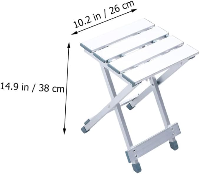 Zerodeko Foldable Camping Chair Portable Aluminum Stool Compact Outdoor Stool for Kitchen Garden
