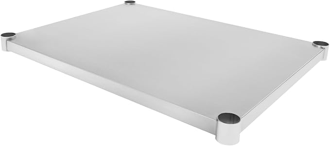 Eapmic Undershelf for Work Tables Adjustable Lower Shelf Stainless Steel Bottom Shelf Add for Commercial Prep Table Restaurant Kitchen Bakery Garage Workshop Use (27.95x21.65in B)