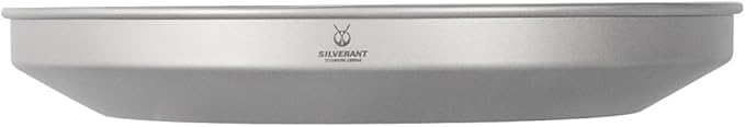 SILVERANT Titanium Trek Plate - Ultralight Durable Camping Dish Pan Plate - Outdoor Kitchen Essential for Backpacking &amp Camping - 900ml