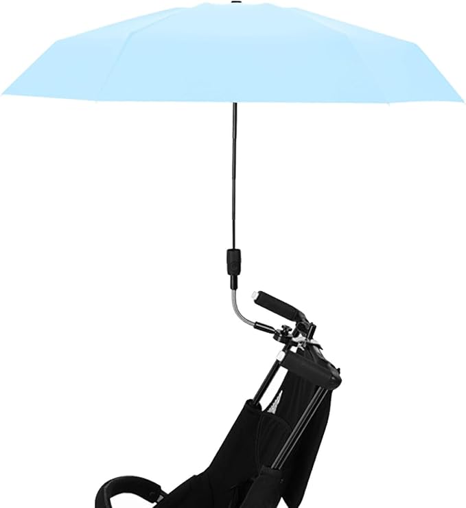 Chair Umbrella with Clamp Adjustable Umbrella for Chair Stroller Umbrella Parasol Waterproof Umbrella for Beach Chair Wheelchair Stroller Camping Chair