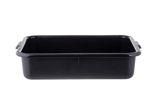 Soro Essentials- 21-1/4 x 17-1/4 x 5 Deep Commercial Bus Box Tub Black Color Plastic - Tote Box Tubs Box Utility Bus Tub Food Service Bus Tub Wash Basin Dish Tub Storage Organizer for Kitchen