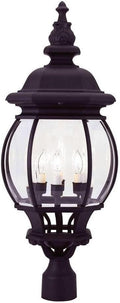 Livex Lighting 7703-14 Outdoor Post Top Lantern Black 11.5 x 11.5 x 26.5