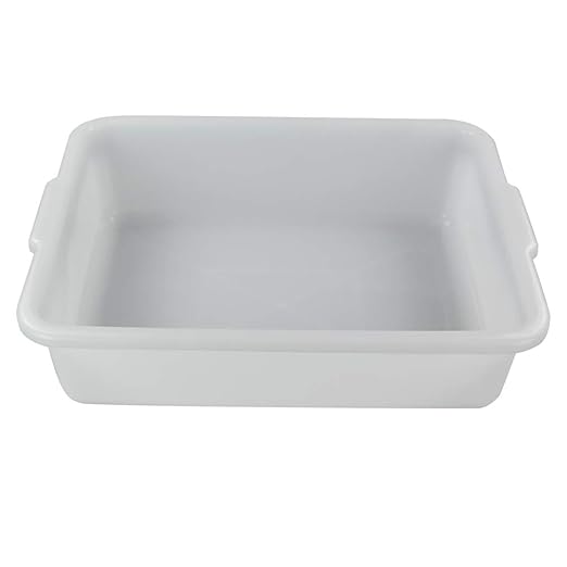 Kekow 4-Pack 22 L Commercial Bus Tubs/Bus Box White Large Plastic Tote Box