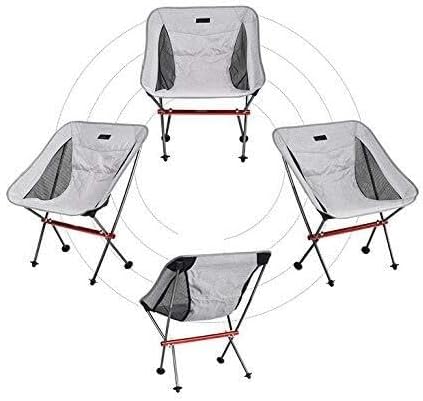 Ultralight Compact Portable Folding Chair Collapsible Camping Chair with Backrest Aluminum Alloy Frame for Fishing Picnic Hiking and Outdoor Activities