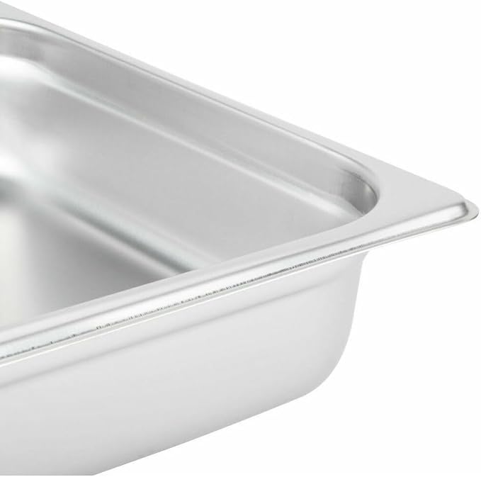 Soro Essentials- 2/3 Size 2-1/2 Deep Stainless Steel Anti-Jamming Steam Table Pan 24 Gauge- Chafer Food Pan Stackable Anti-Jam Steam Pans for Hotel Restaurant Supplies Party Buffet Event Catering