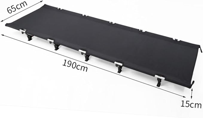 Hemoton Portable Folding Camp Bed Outdoor Camping Cot Sturdy Metal Frame Lightweight Design Carry Bag for Travel and Beach Use