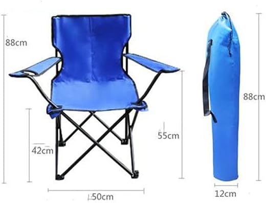 JSEIAJB Folding Chair Portable Fishing Car Supplies Stool Beach Outdoor Camping(Blue)
