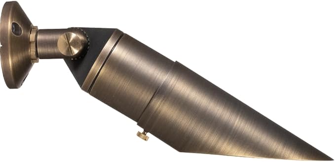 VOLT 12V Cast Brass Outdoor Downlight (Bronze) with 5W 2700K Warm White MR16 LED Bulb &amp Surface Mount for Low Voltage Landscape Lighting &amp Moonlighting of Yard Lawn Patio or Driveway