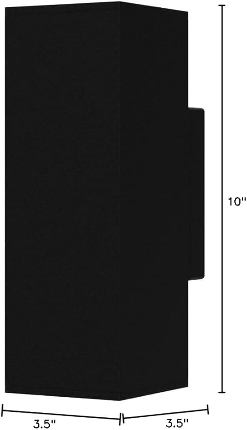 Outdoor Wall Lights Up Down Porch Lights Modern Exterior Light Fixture Waterproof Anti-Rust Outdoor Wall Sconce14wMatte Black (BD001)