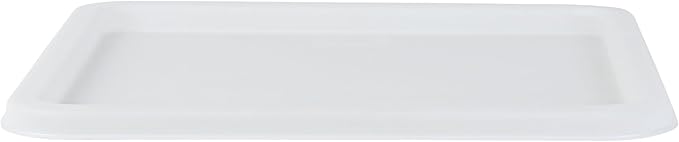 Restaurantware-LID ONLY: Met Lux Food Container Lid 1 Square Cover For Storage Container - Containers Sold Separately With Pull-Corner Tab White Plastic Dishwashable Freezable