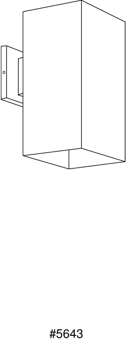 Progress Lighting 6 Aluminum Outdoor Wall Lantern Light Square Collection Outdoor P5643-30 White
