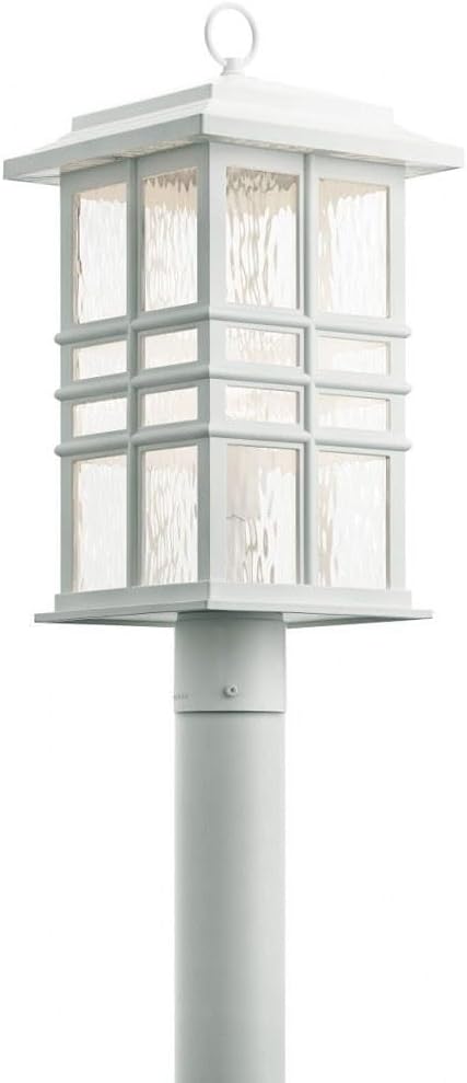 Kichler 49832WH Craftsman/Mission One Light Outdoor Post Mount from Beacon Square Collection in White Finish