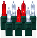 Pro Christmas T5 LED Christmas Lights - 70 Count Classic 5mm String Light Set - Professional Grade Indoor/Outdoor Commercial Holiday Lights for Trees Bushes &amp Décor - Pure White &amp Red
