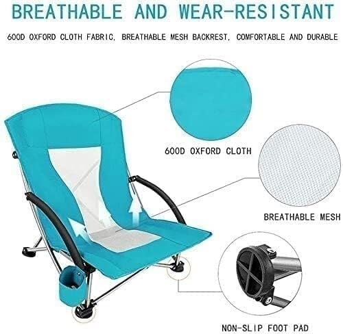 Folding Camping Chair for Adults Oversized Portable Outdoor Chair 200 lbs Weight Capacity with Cup Holder Storage Pocket Carry Bag