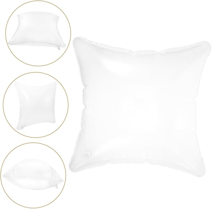 BESTonZON Transparent Inflatable Pillow Comfortable Blow Up Camping Pillow for Travel Hiking Multifunctional Lumbar Support Pillow for Neck Support Versatile