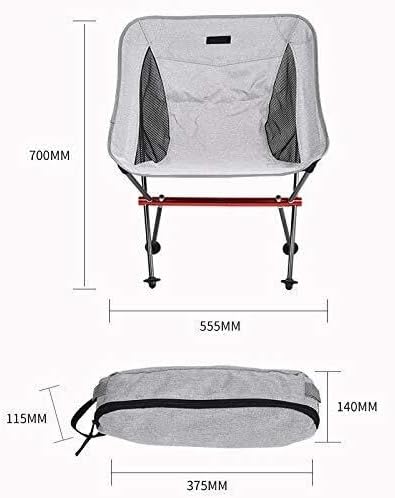 Ultralight Compact Portable Folding Chair Collapsible Camping Chair with Backrest Aluminum Alloy Frame for Fishing Picnic Hiking and Outdoor Activities