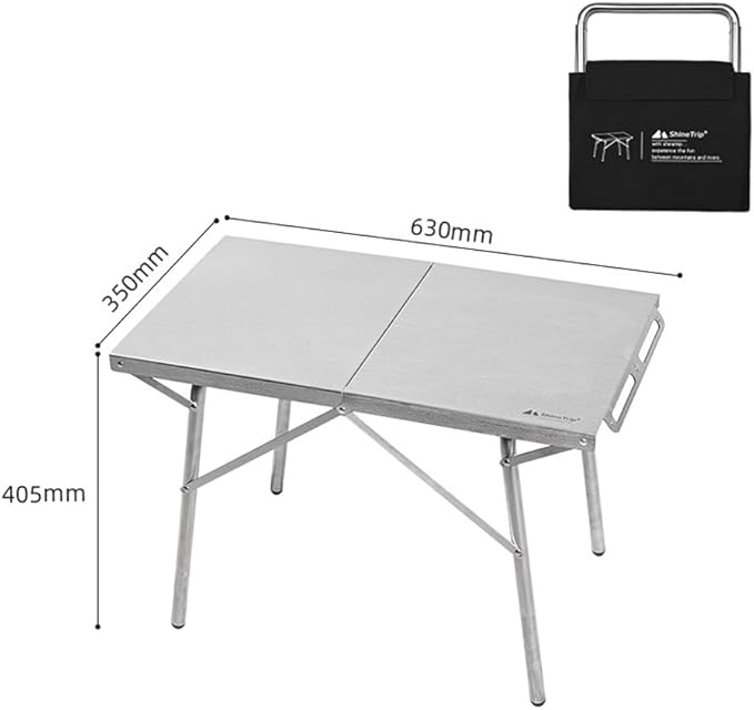 Topyond Camping Folding Table High Temp Edurance and Double Triangle Structure for Stability Camping Table with Storage Bag Portable Table for Camping Hiking and Picnics