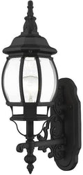 Livex Lighting 7520-04 Outdoor Wall Lantern with Clear Beveled Glass Shades Black 21 x 7 x 21