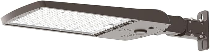 Lithonia Lighting LED Outdoor Area Light Fixture LED Parking Lot Light with Adjustable Brightness 3-in-1 Selectable White Color 4-in-1 Switchable Distribution UVOLT Wall or Pole Mount Bronze
