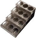 Rattleware 4-Tier Stainless Steel 12 Bottle Coffee Syrup Wire Rack Fifths – Shelves for Wine or Condiments - Durable Storage Organizer for Home Kitchen Office Garage or Commercial Use (Silver)