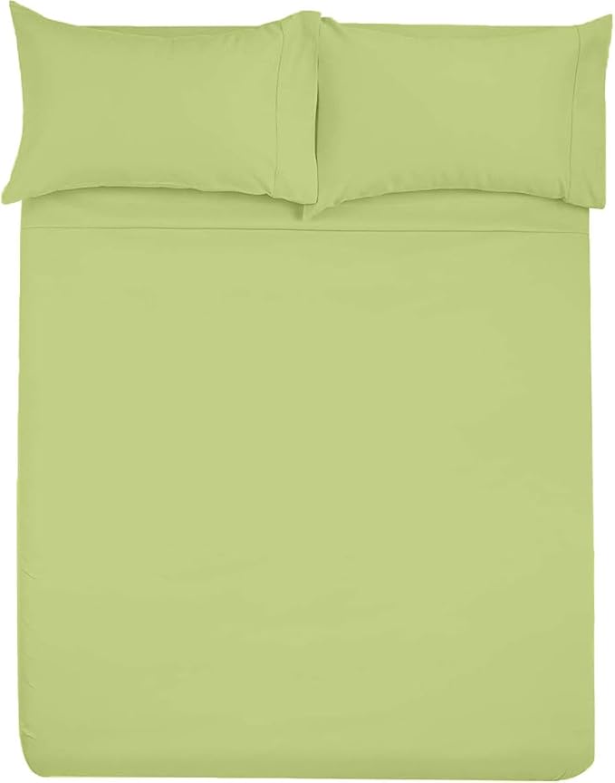 SlumberWell 4 Piece Luxury Soft Microfiber Fitted Bed Sheet Set for Campers 8 to 12 Inch Deep Pocket RV Full 54 x 75 Sage Green