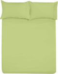 SlumberWell 4 Piece Luxury Soft Microfiber Fitted Bed Sheet Set for Campers 8 to 12 Inch Deep Pocket RV Full 54 x 75 Sage Green