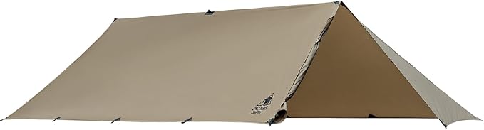 OneTigris Proteus Camping Tarp Versatile Waterproof Lightweight Tarp Shelter with Doors Extra Large 20.1ft x 9.2ft Ideal for Camping Hiking Backpacking Tent Bushcraft