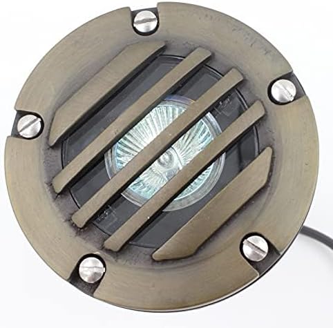 Ironsmith Lighting Products Louvered Style Solid Brass Cover Kit for In Ground Well Light Bulbs Fixture - Stainless Steel Screws and Rubber Gasket Included - Light Fixture Body Not Included