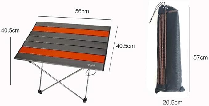 Folding Table Portable Outdoor Folding Tables Slim Lightweight Small Family Table Suitable for FishingPicnicCamping and Trave (Size : Small)